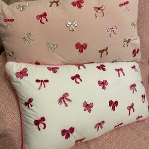 BOW PILLOWS-NEW WITH TAGS